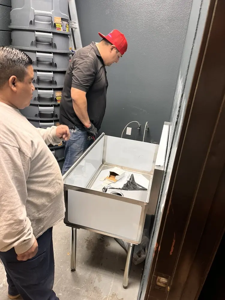 Commercial plumbing and sink installation in Timonium