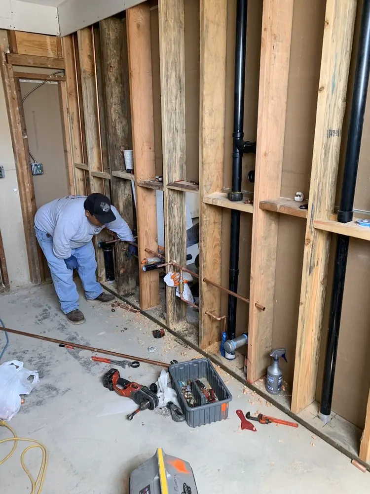 Commercial rough-in plumbing for Gas Line Repair in Timonium